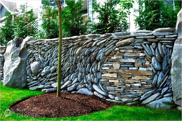 Забор из камня своими руками — каменный забор (+фото)